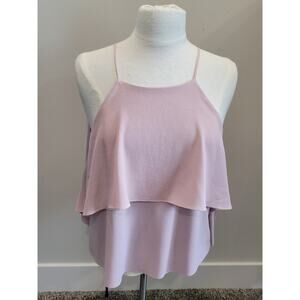 Express Flowy Tiered Tank Top Sleeveless Blouse Size Large